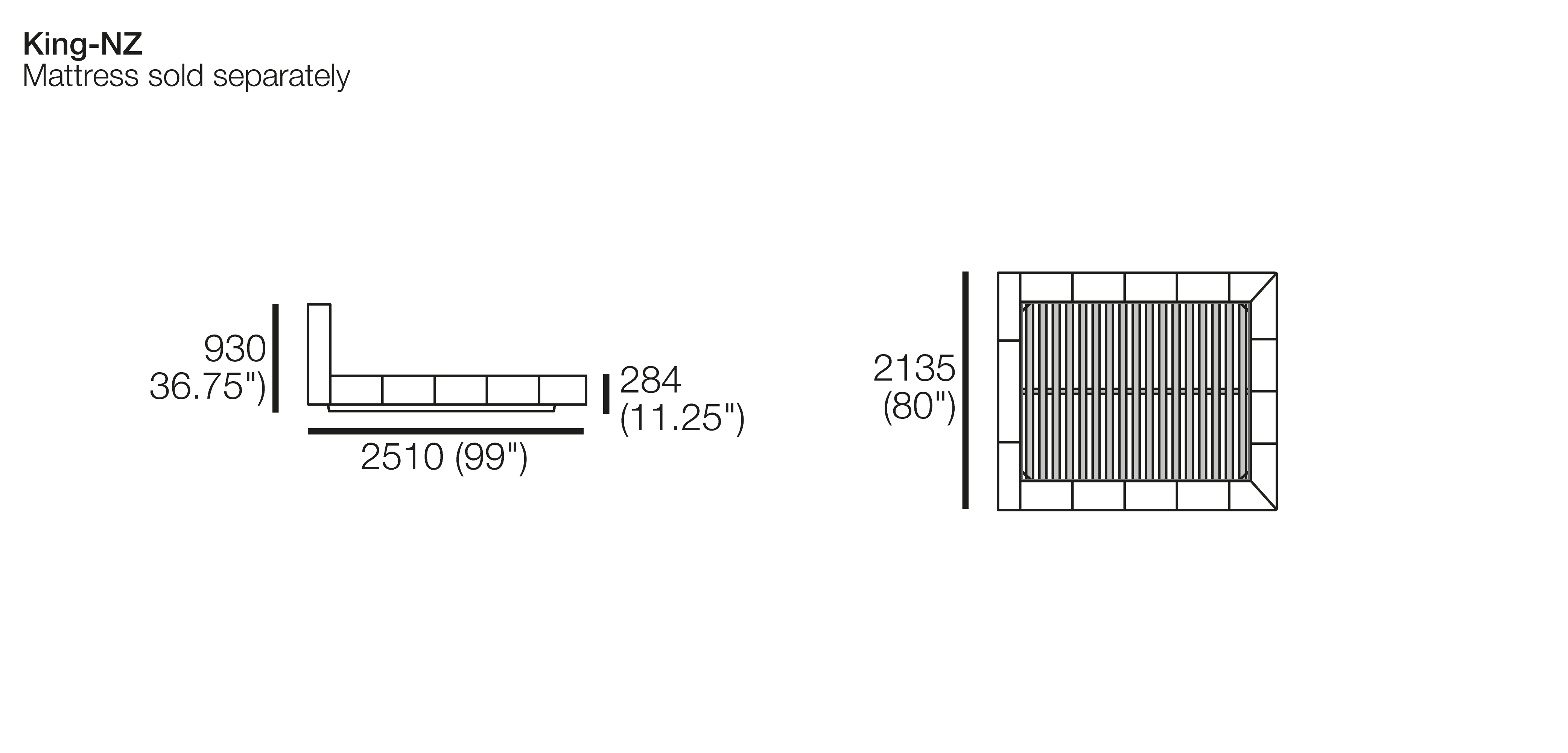 Jasper Bed King Size Bed Queen Size Bed King Living